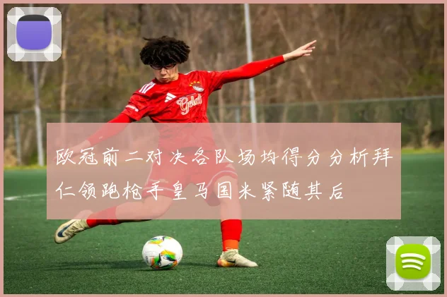 欧冠前二对决各队场均得分分析拜仁领跑枪手皇马国米紧随其后